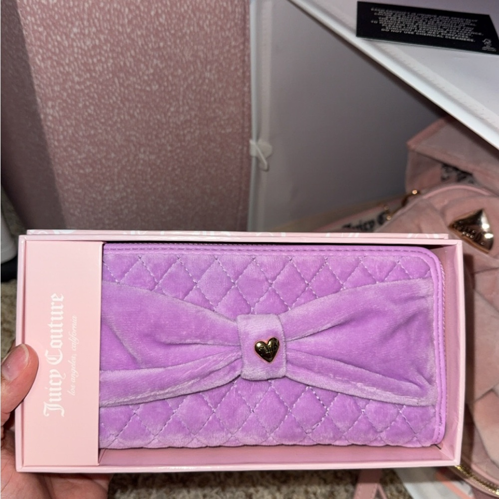 Juicy Couture Lavender Quilted Clutch